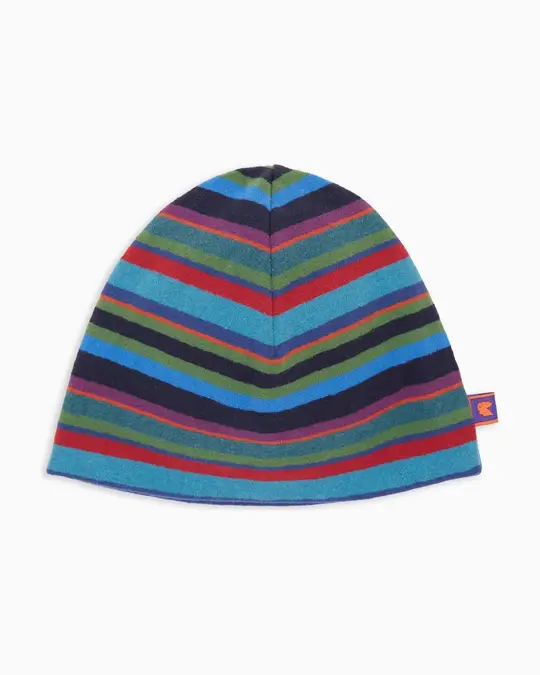 Calotta unisex pile blu righe multicolor