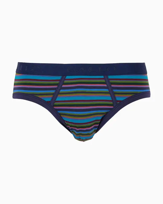 Slip intimo uomo cotone righe multicolor blu