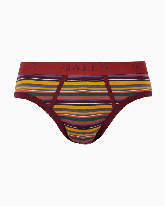 Slip intimo uomo cotone righe multicolor giallo