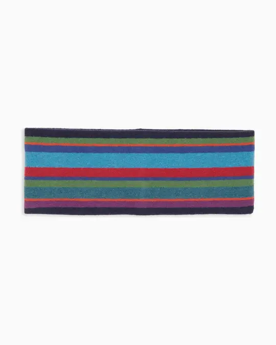 Fascia donna pile blu righe multicolor