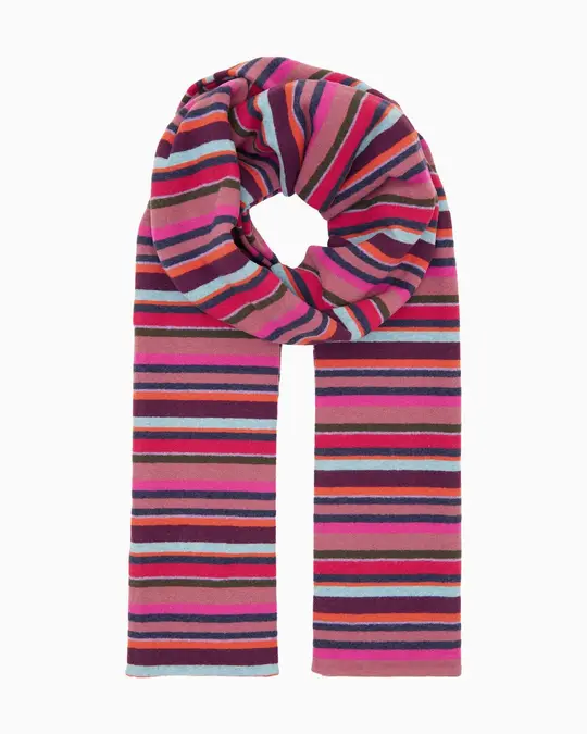 Sciarpa bambino pile rosa righe multicolor
