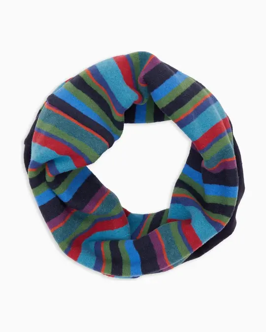 Scaldacollo multiuso bambino pile blu righe multicolor