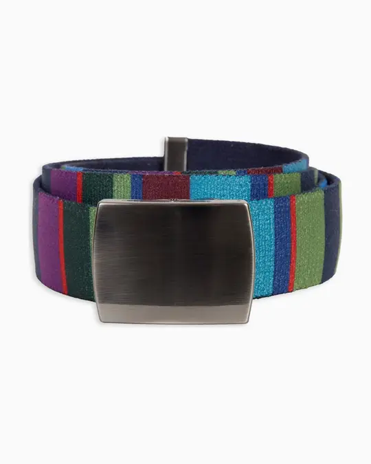 Cintura nastro elastica unisex righe multicolor blu