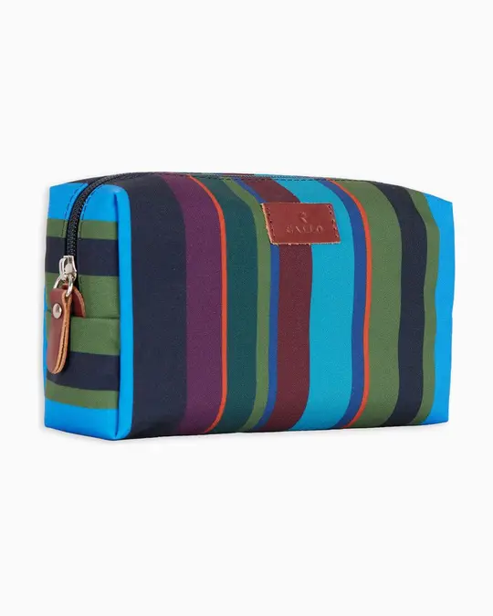 Pochette bauletto unisex righe multicolor blu