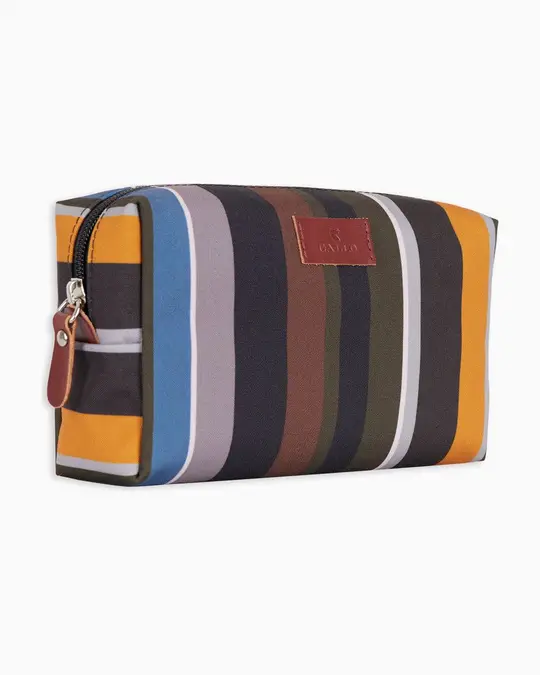 Pochette bauletto unisex righe multicolor grigio