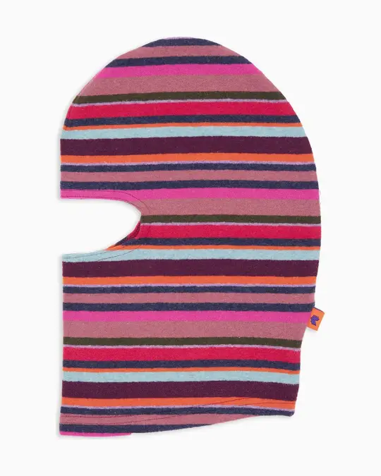Passamontagna bambino pile rosa righe multicolor