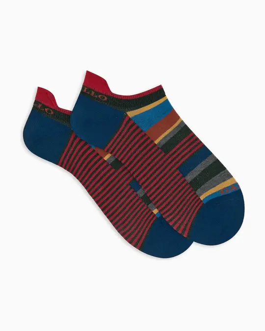 Sneakers donna cotone leggero verdi righe multicolor e windsor